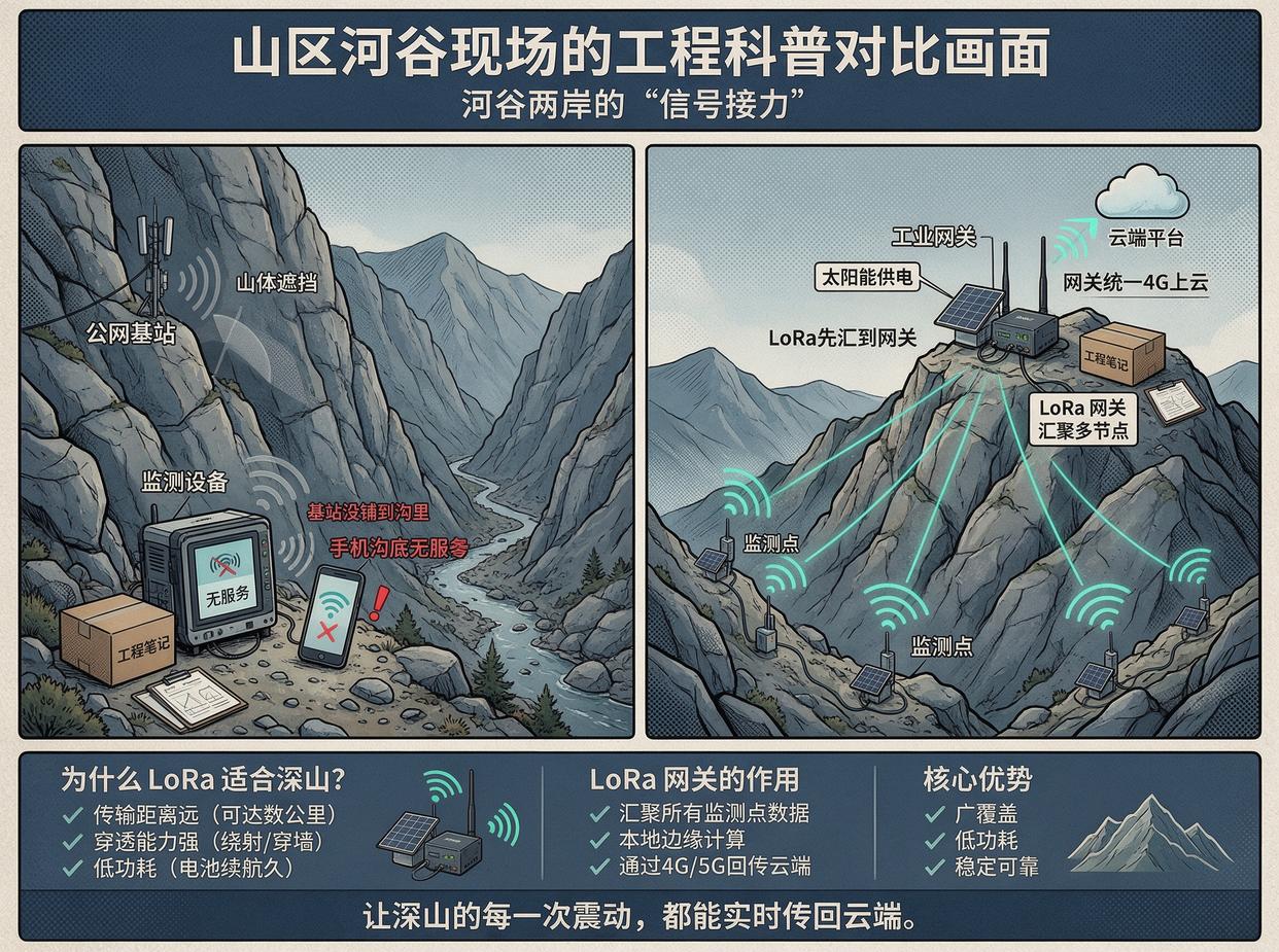山区水质监测为啥最后都选LoRa？10条拿命换来的现场经验